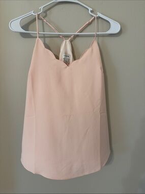 J. Crew Scallop V-Neck Camisole in Light Blush NWOT